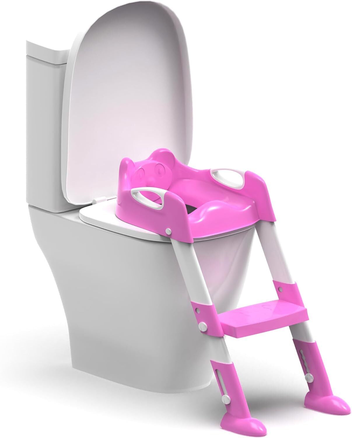 Comfortable and Convenient Foldable Baby Potty Training Seat with Ladder for Easy Toilet Training