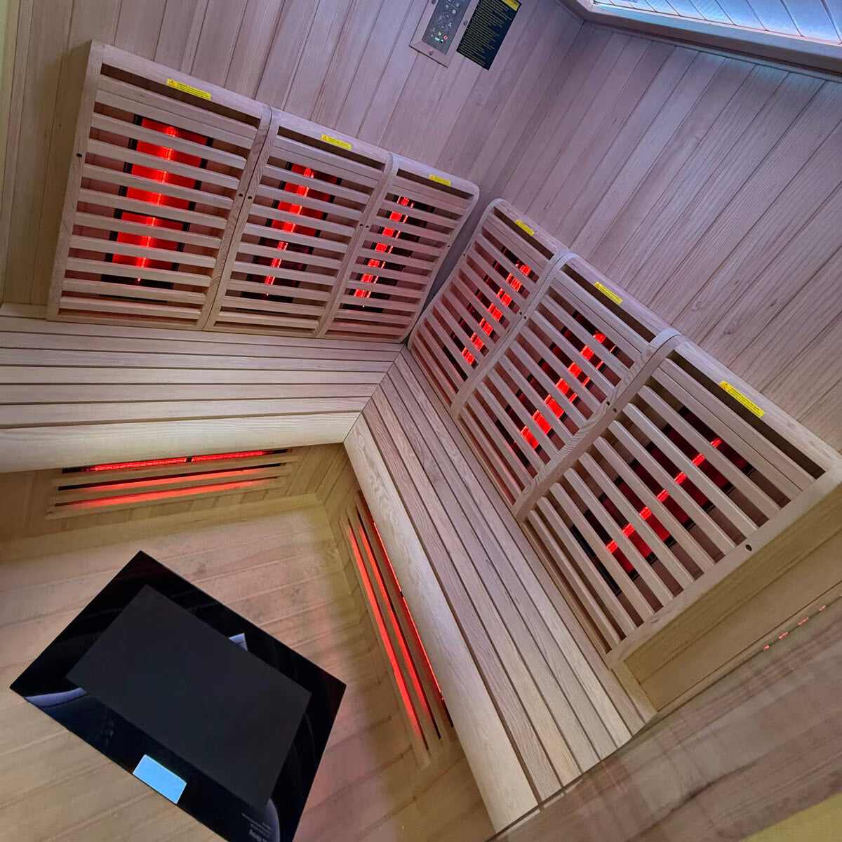 Experience Ultimate Relaxation with the Insignia Luxury 4-Person Far Infrared Quadrant Indoor Sauna