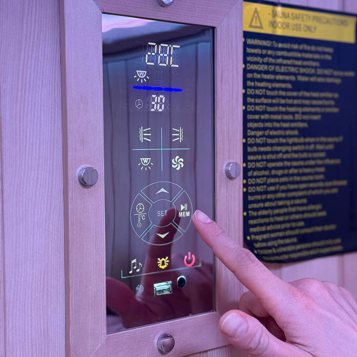 Experience Ultimate Relaxation with the Insignia Luxury 4-Person Far Infrared Quadrant Indoor Sauna