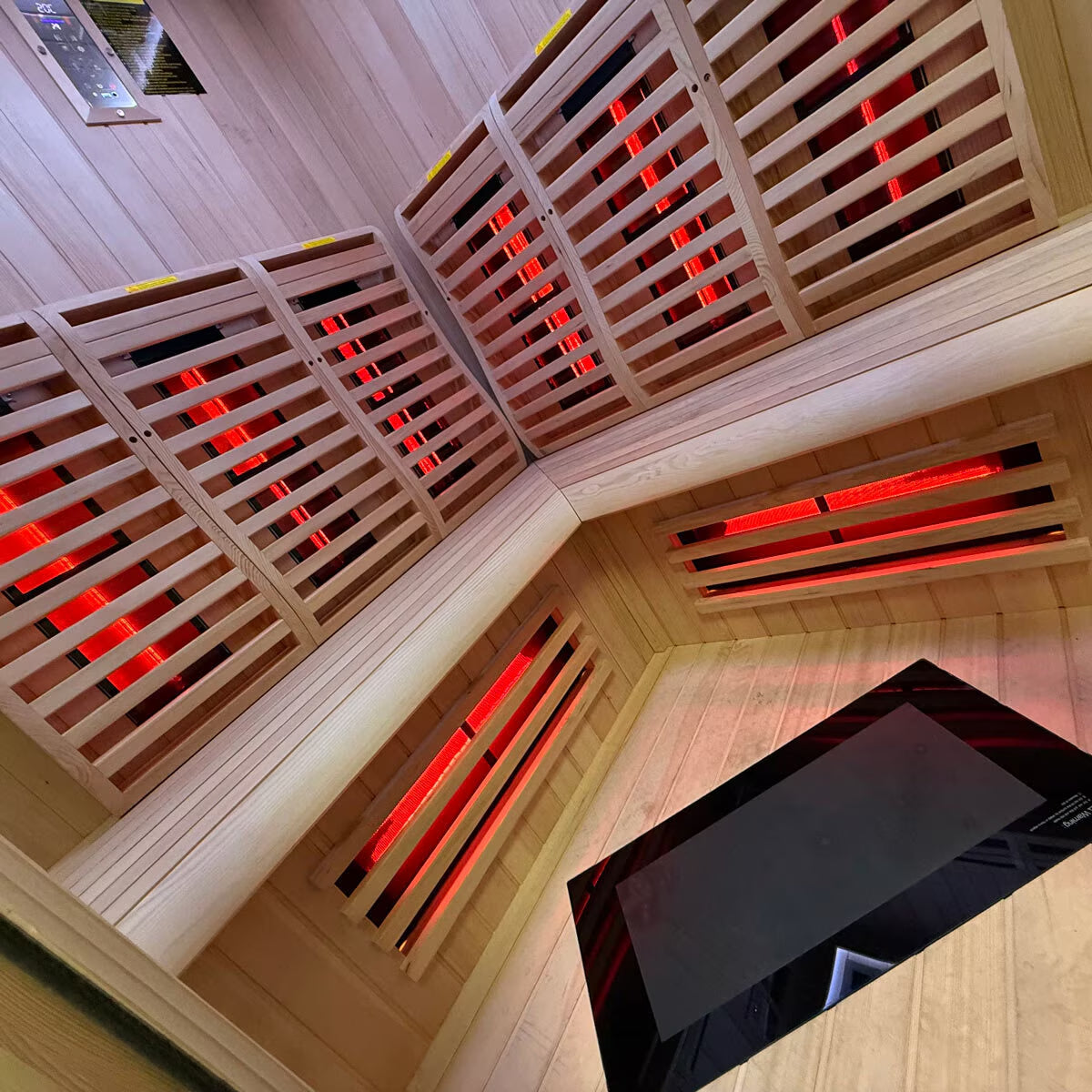 Experience Ultimate Relaxation with the Insignia Luxury 4-Person Far Infrared Quadrant Indoor Sauna