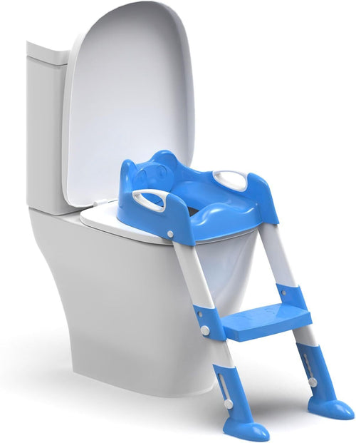 Comfortable and Convenient Foldable Baby Potty Training Seat with Ladder for Easy Toilet Training